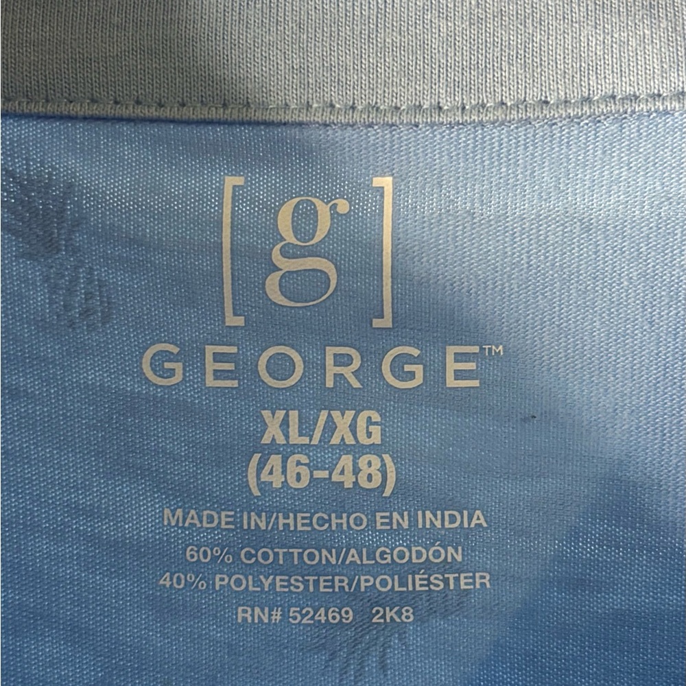George Men's light Blue Polo Shirt with pineapple printed - Picture 2 of 7